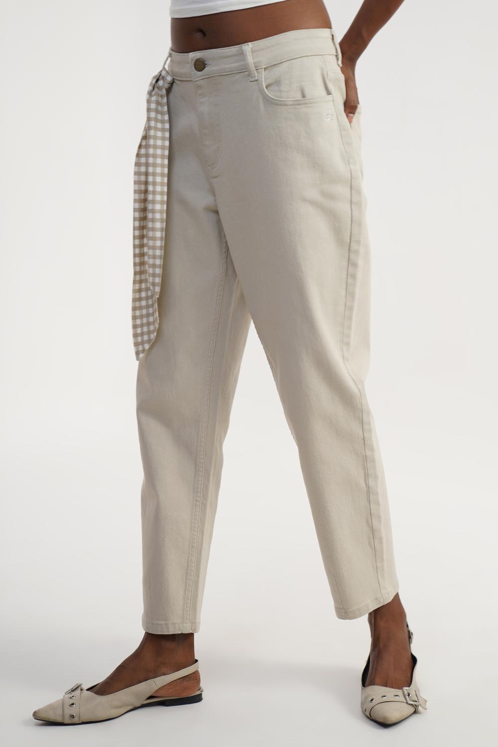 Neutral Knot | Women White Denim Jeans