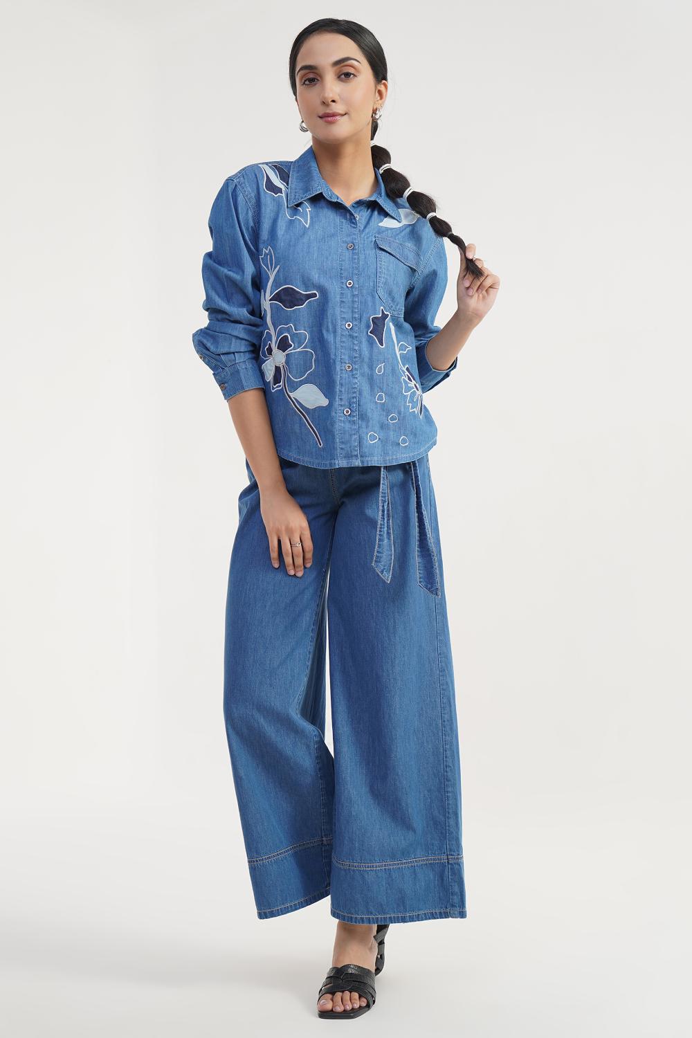 Patch Edit | Women Denim Shirt