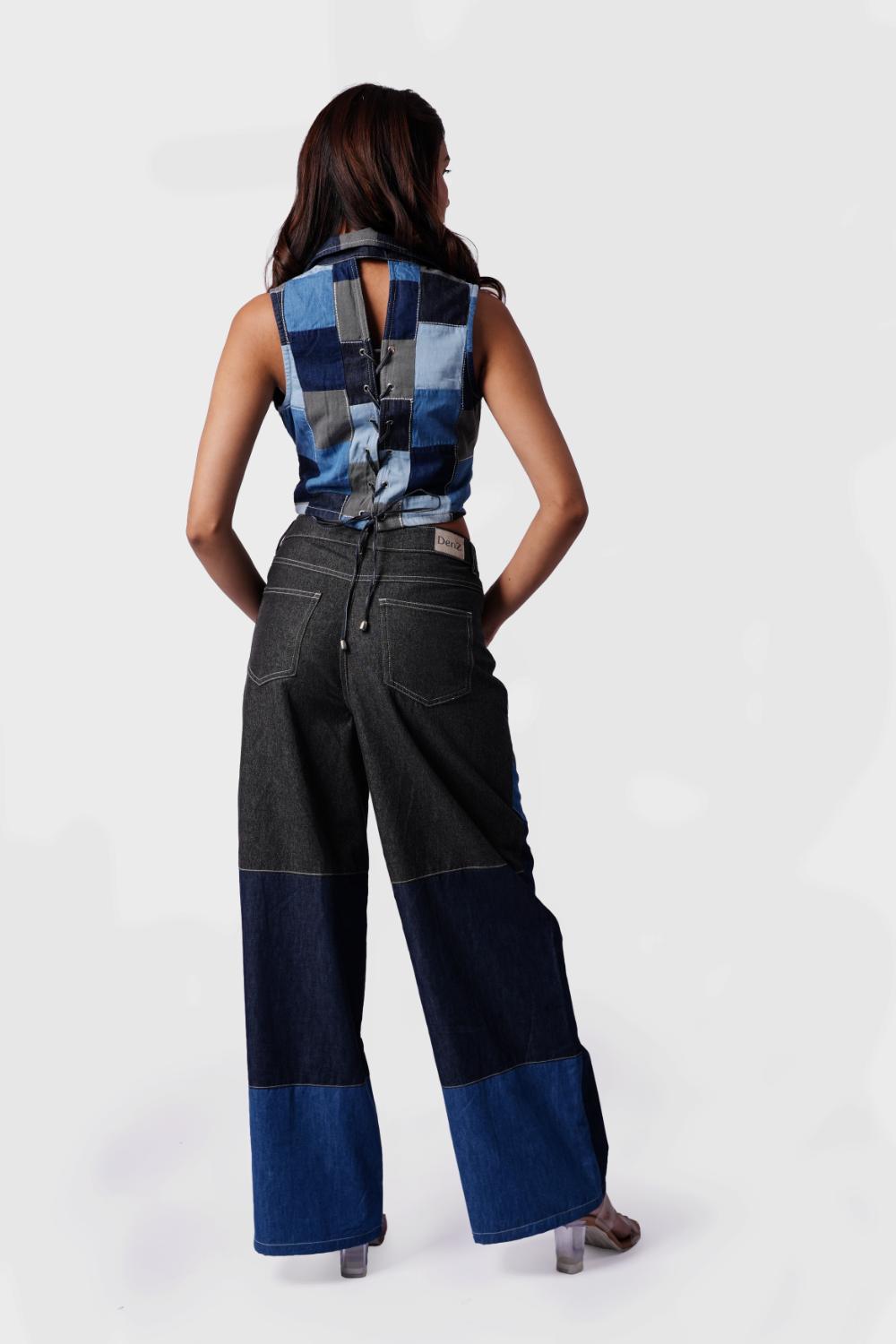 Patch Form | Collar Denim Top