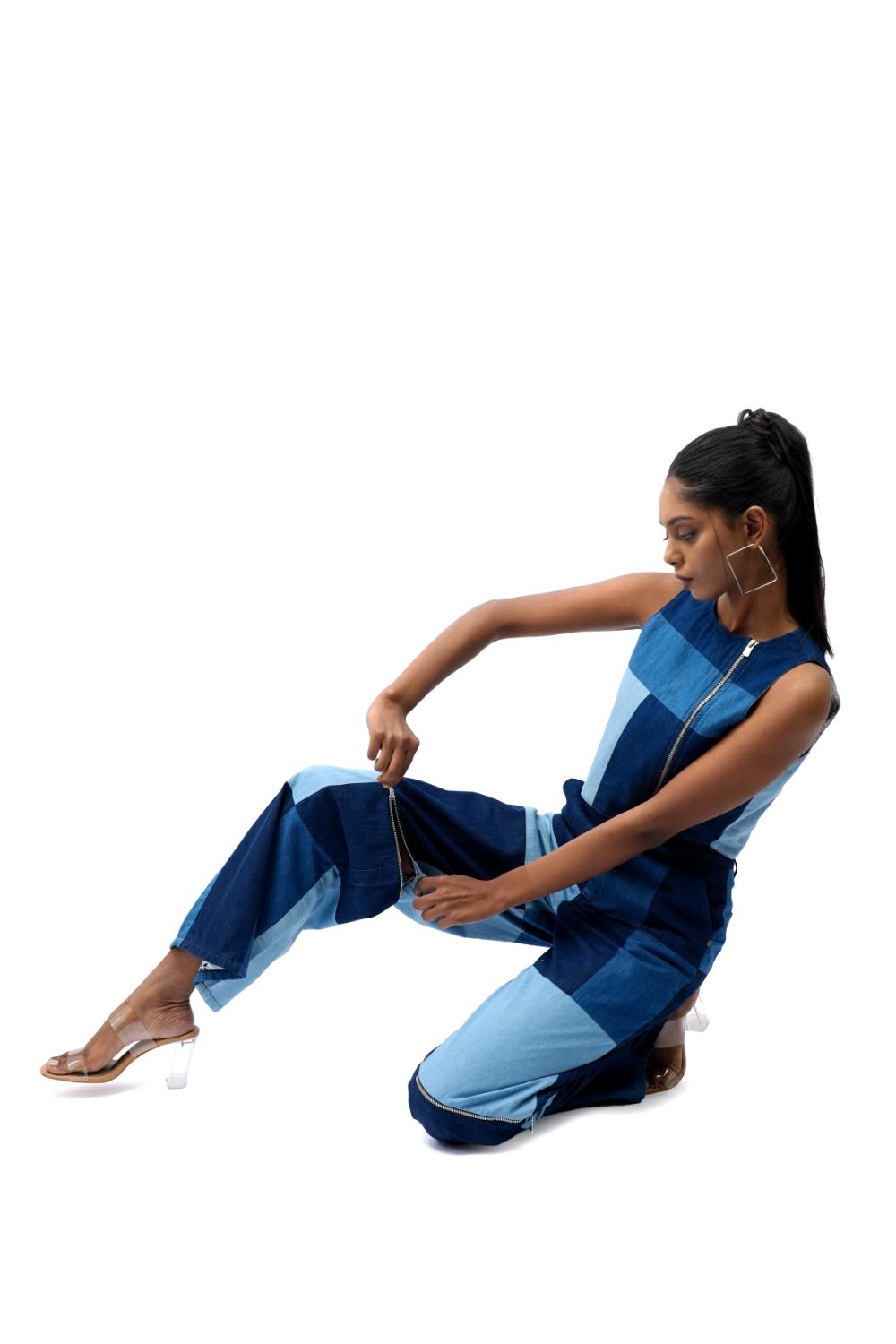 Modern Edge | Upcycled top with side zip opening