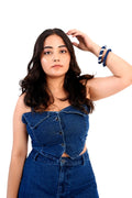 Collar Pop Vest | Denim Vest