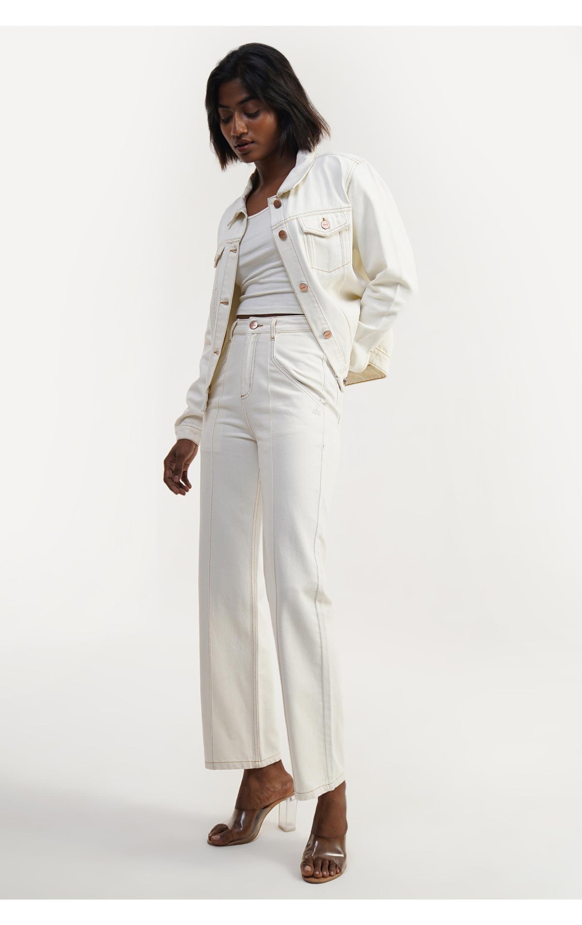 White Jacket Women Off White Relax Fit 100% Cotton