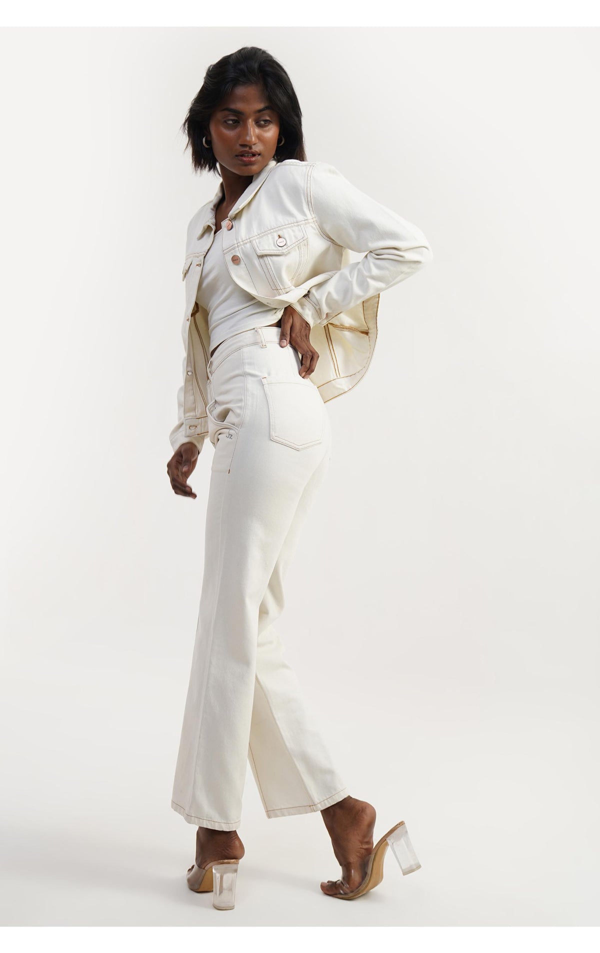 White Jacket Women Off White Relax Fit 100% Cotton