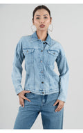 Studds Design Jacket Ice Blue Denim Jacket Acid Wash Cotton