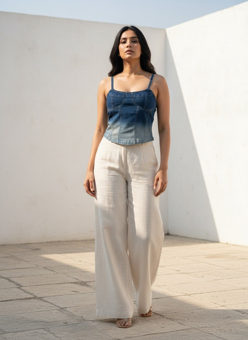 Snatch Ombre |Denim Vest: Ombre Denim Elegance